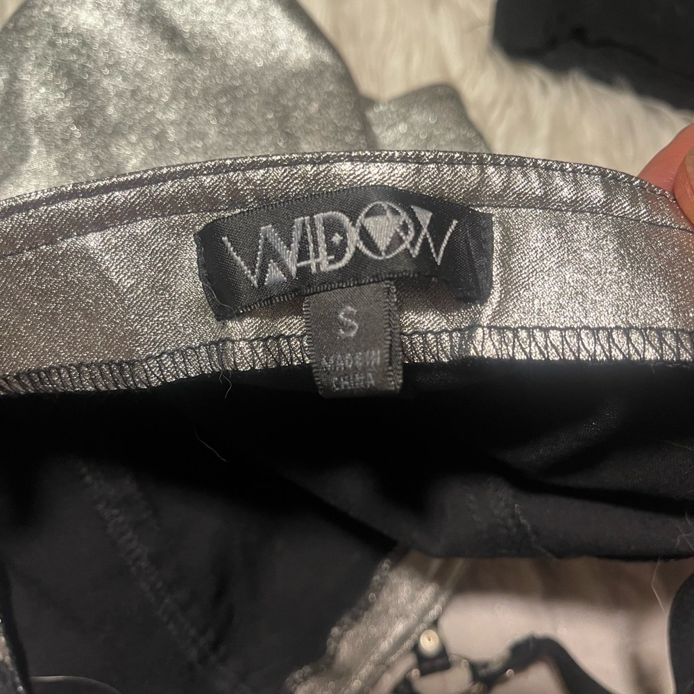 Dolls Kill Widow Silver Metallic Corset Top - Picture 3 of 3